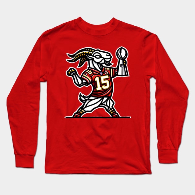 GOAT MAHOMES 15 Long Sleeve T-Shirt by Lolane